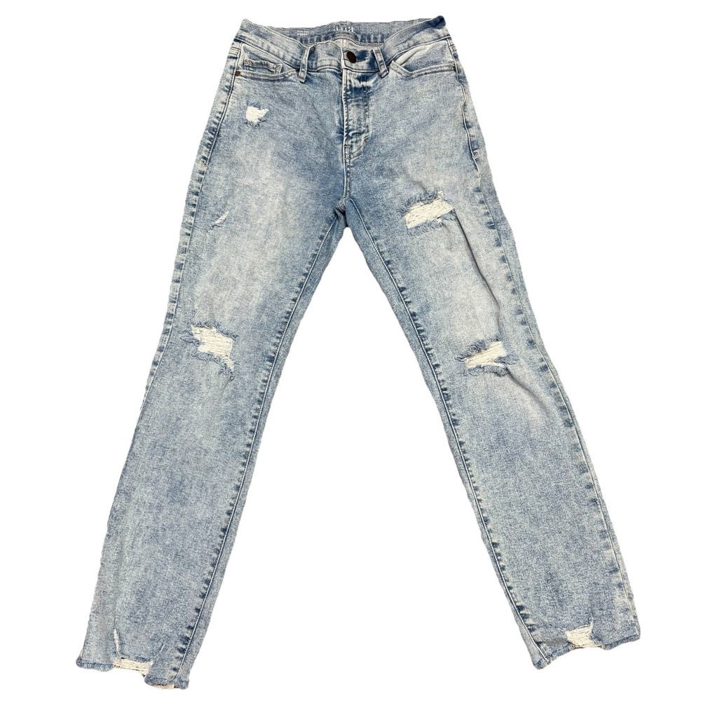 ANA A New Approach High Rise Straight Jeans Womens‎ 2 Distressed